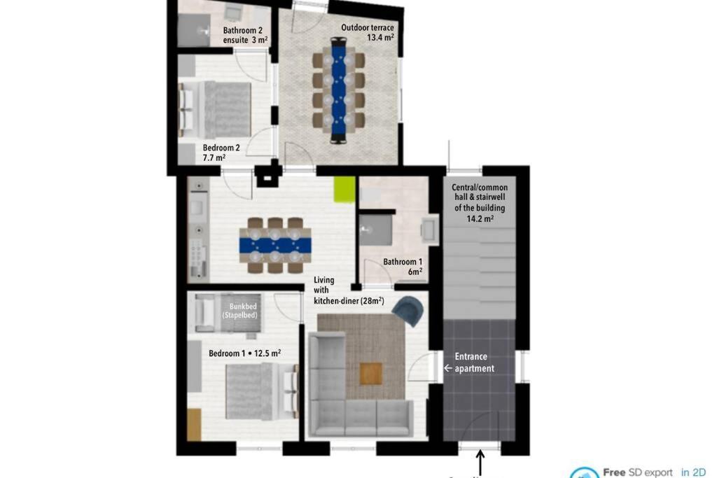 Authentic Stays - 6P-Apartment アイスデン エクステリア 写真